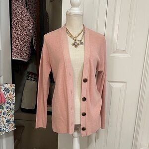 Ann Taylor Factory Pink Cardigan Sweater